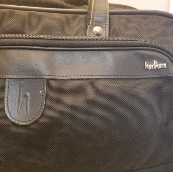 HARTMANN VINTAGE NYLON BRIEFCASE BAG BLACK MESSENGER - Picture 9 of 10